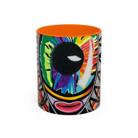 Abstract Street-Art Eye Coffee Mug — Colorful Graffiti Accent Mug (11/15 oz)