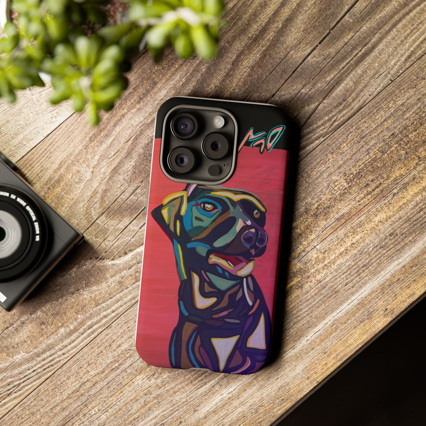 Colorful Pit LABRADOR Tough Phone Case — Vibrant Pop Art Dog Design