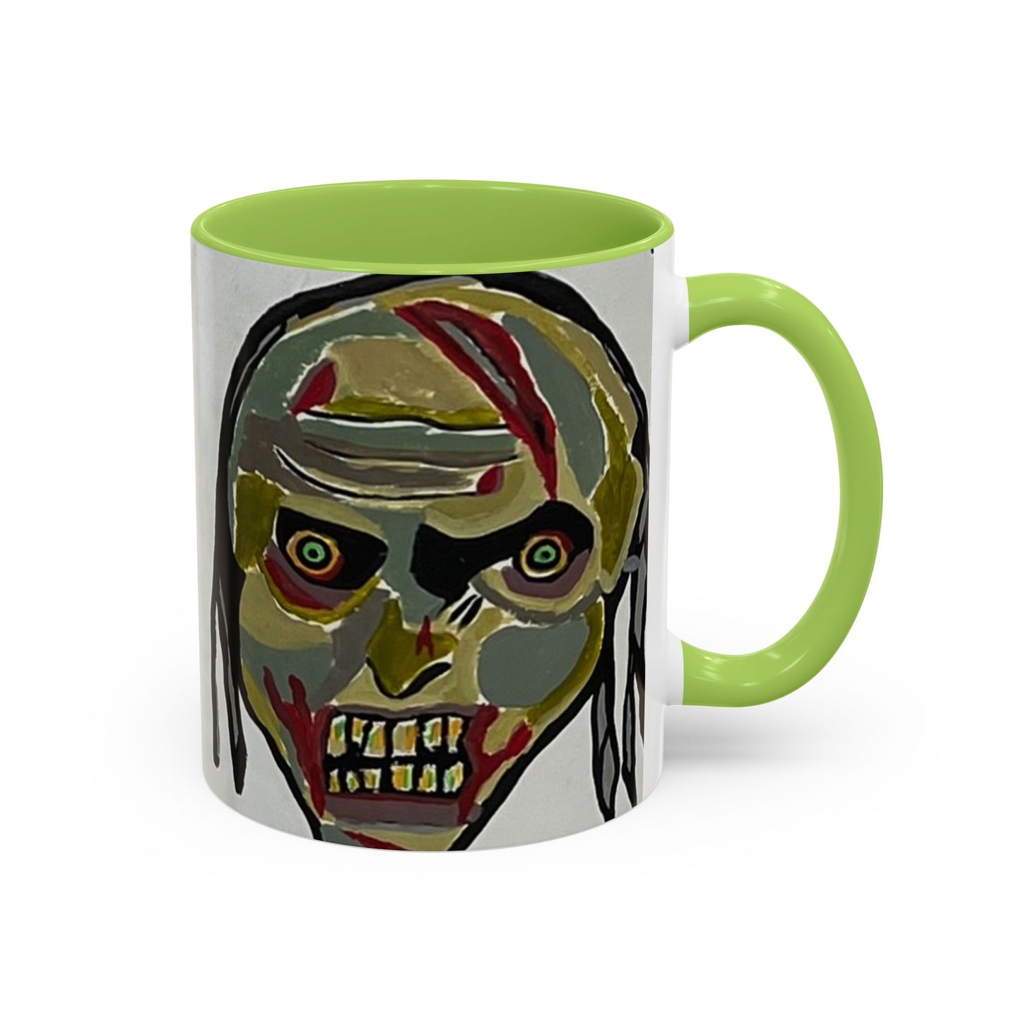 3 amigos2.0 Zombie Skull Coffee Mug — Spooky Horror Accent Mug (11/15 oz)