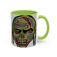 3 amigos2.0 Zombie Skull Coffee Mug — Spooky Horror Accent Mug (11/15 oz)