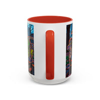 RYDER4.0  Psychedelic Forest Accent Coffee Mug – Colorful Trippy Creature Design (11/15oz)