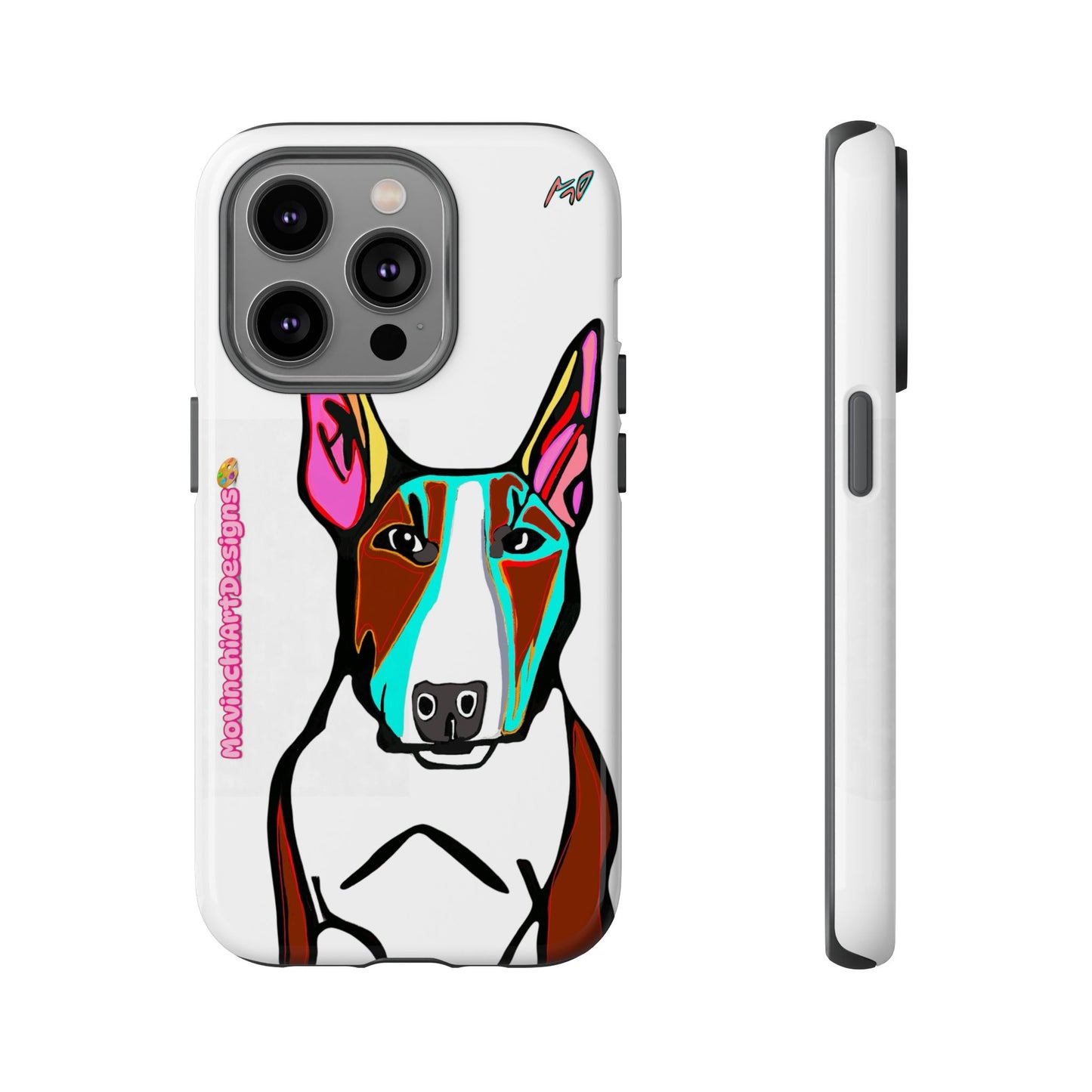 MR Bull Terrier Phone Case — Colorful Pop Art Tough Cases for Dog Lovers