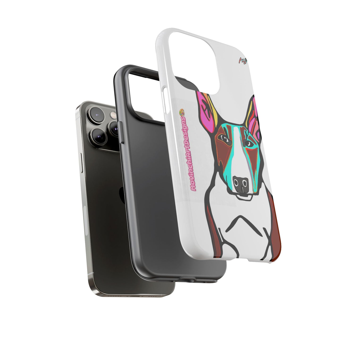 MR Bull Terrier Phone Case — Colorful Pop Art Tough Cases for Dog Lovers