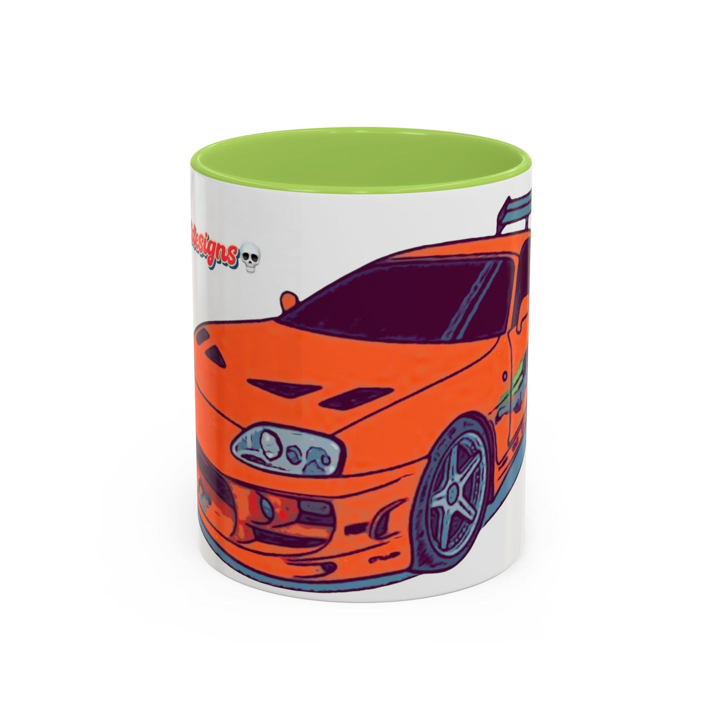Racing Supra Accent Coffee Mug (11/15oz) — Orange Drift Car Design