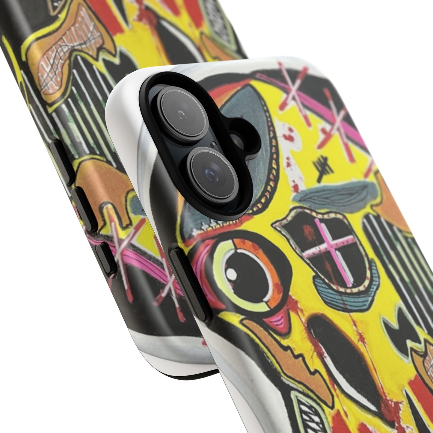 VINCENT.  Skull Riot Phone Case – Colorful Abstract Horror Art Protective Cover