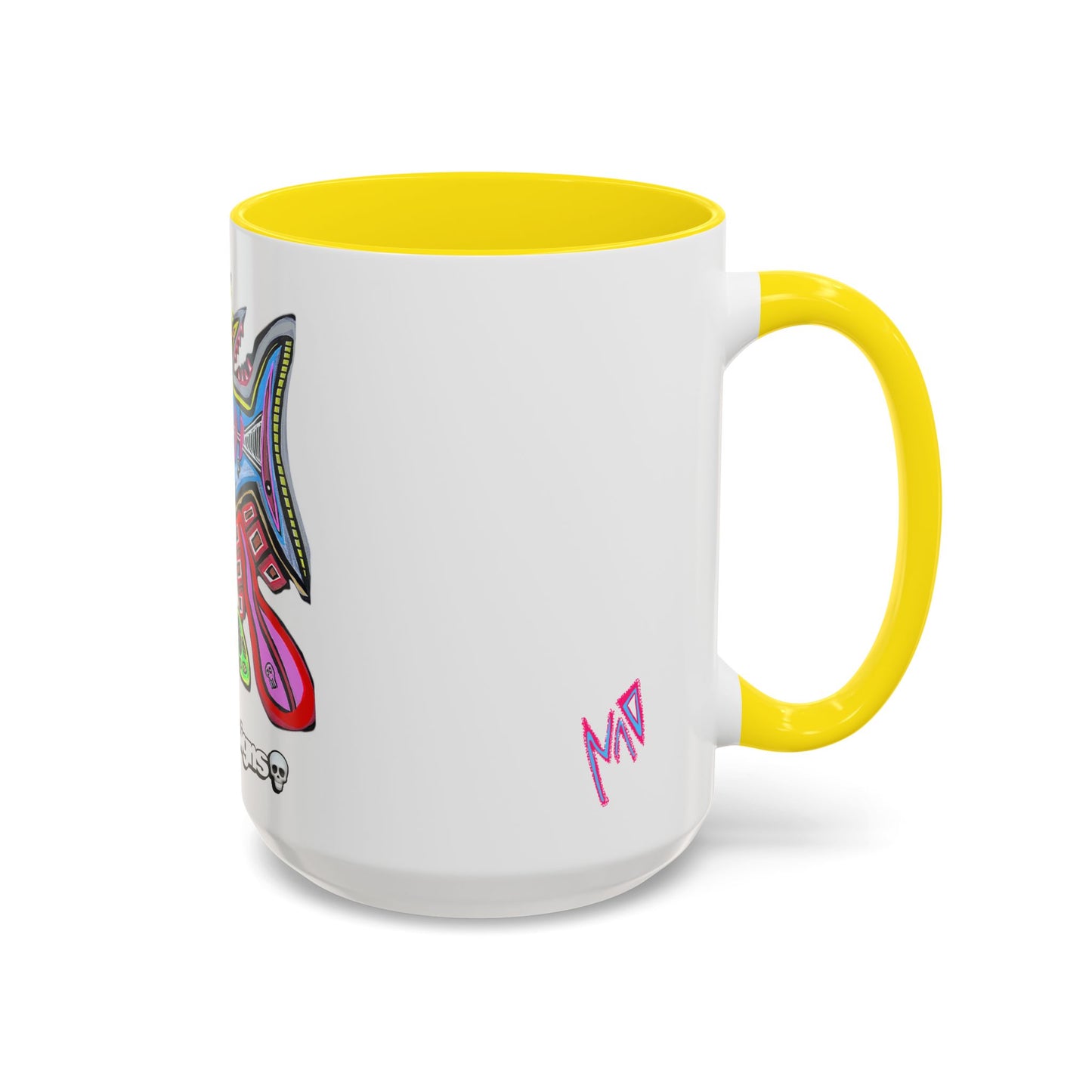 Colorful Shark Attack  Fish Accent Coffee Mug — Bold Nautical Art 11/15oz