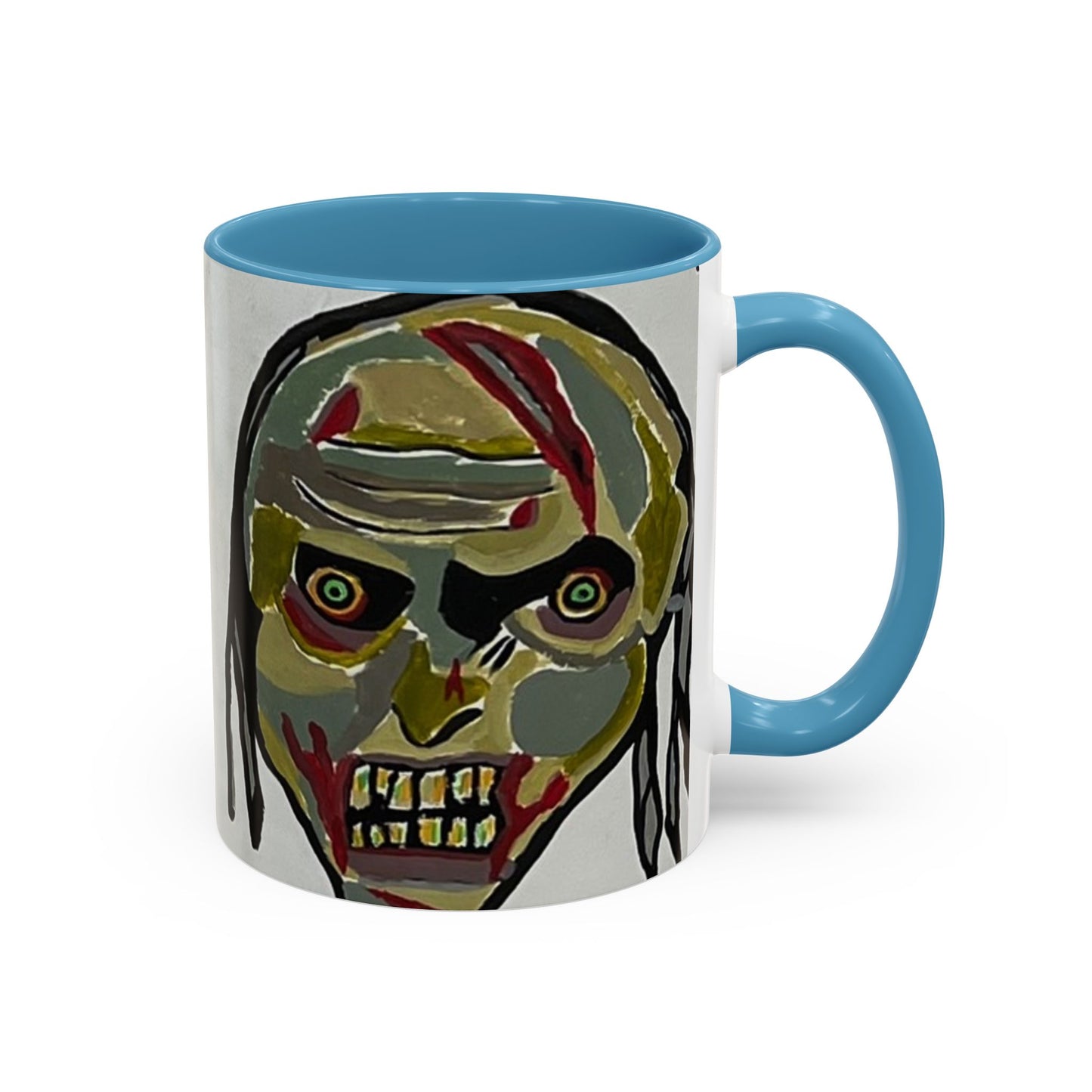 3 amigos2.0 Zombie Skull Coffee Mug — Spooky Horror Accent Mug (11/15 oz)