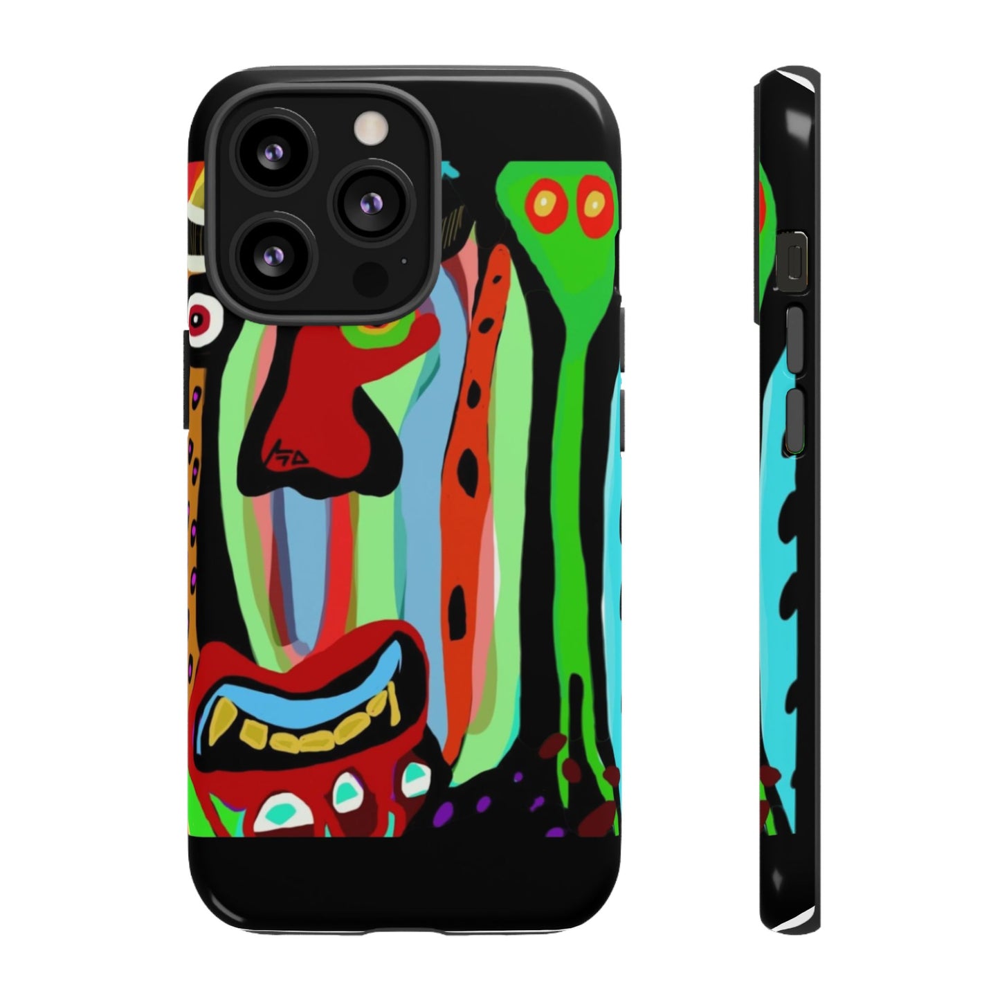 CRAZY.   Tribal Face Phone Case — Colorful Modern Art iPhone Cover
