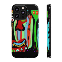 CRAZY.   Tribal Face Phone Case — Colorful Modern Art iPhone Cover