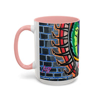 Abstract Street-Art Eye Coffee Mug — Colorful Graffiti Accent Mug (11/15 oz)