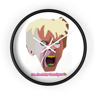 KAREN.  Screaming Face Wall Clock — Bold Pop Art Horror Home Decor