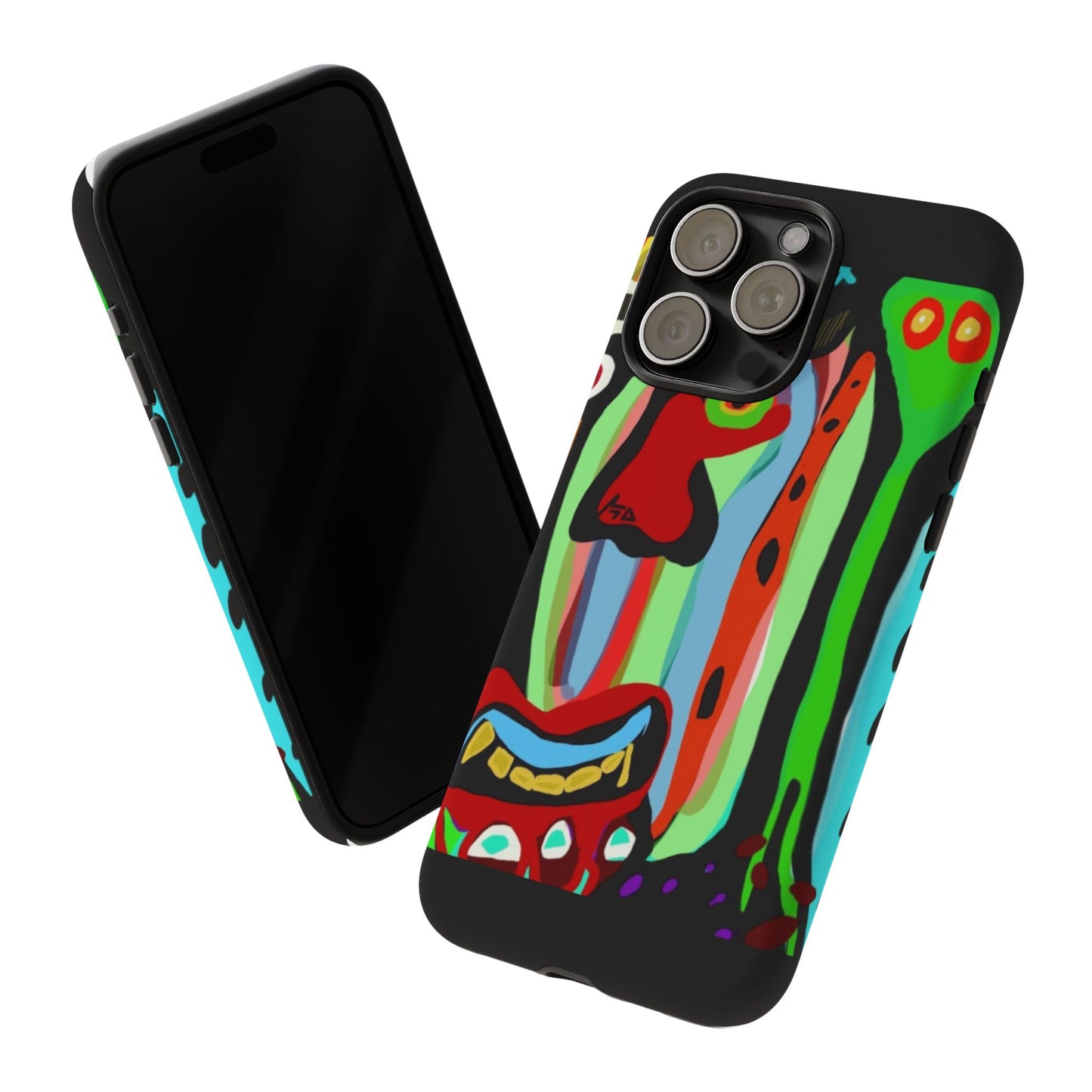 CRAZY.   Tribal Face Phone Case — Colorful Modern Art iPhone Cover