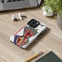 Artistic Crown KING GRAY  Skull Tough Phone Case — Colorful Abstract Guardian Design