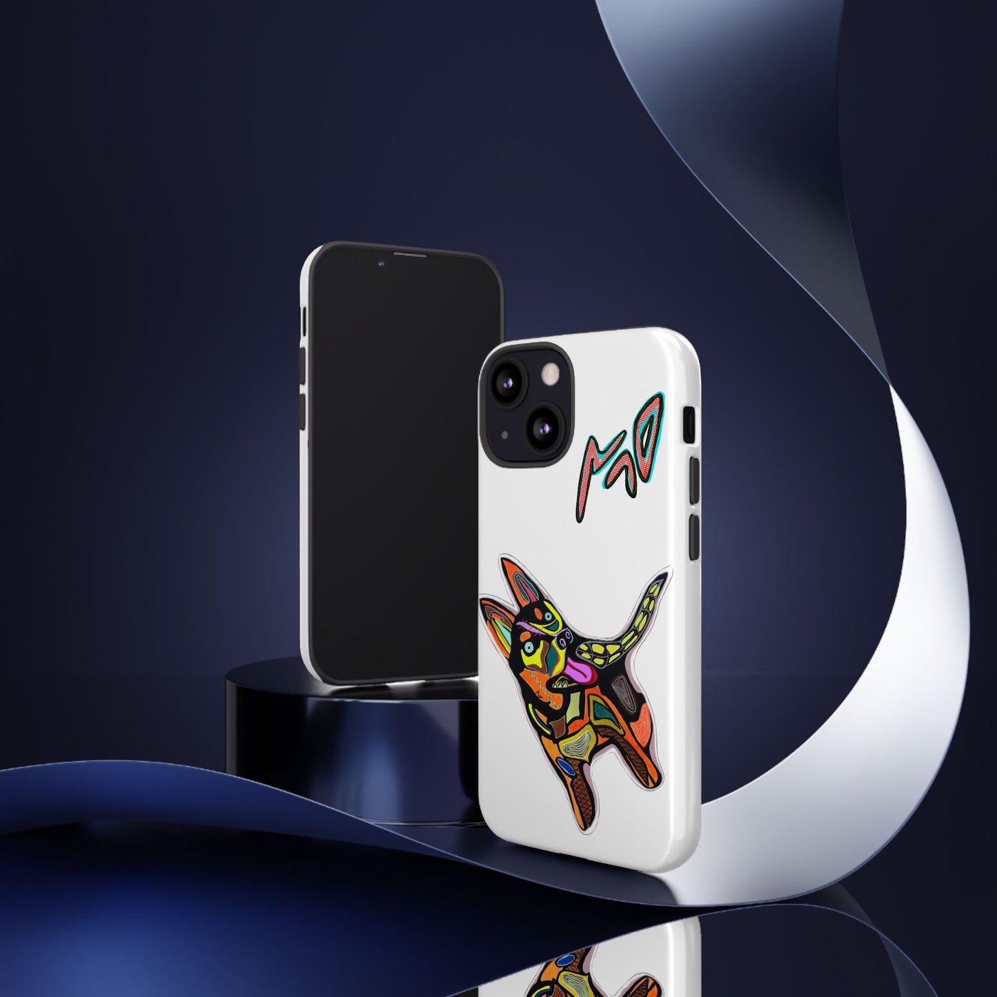 HUSKY  Colorful Abstract Dog Phone Case — 'MAD' Signature Protective Case