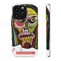 KUNTA.  Abstract Tribal Skull Phone Case — Colorful Street Art Protective Cover