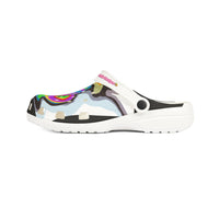 Colorful Abstract CRAZY2  Skull Clog Shoes — EVA Foam Slip-On Sandals