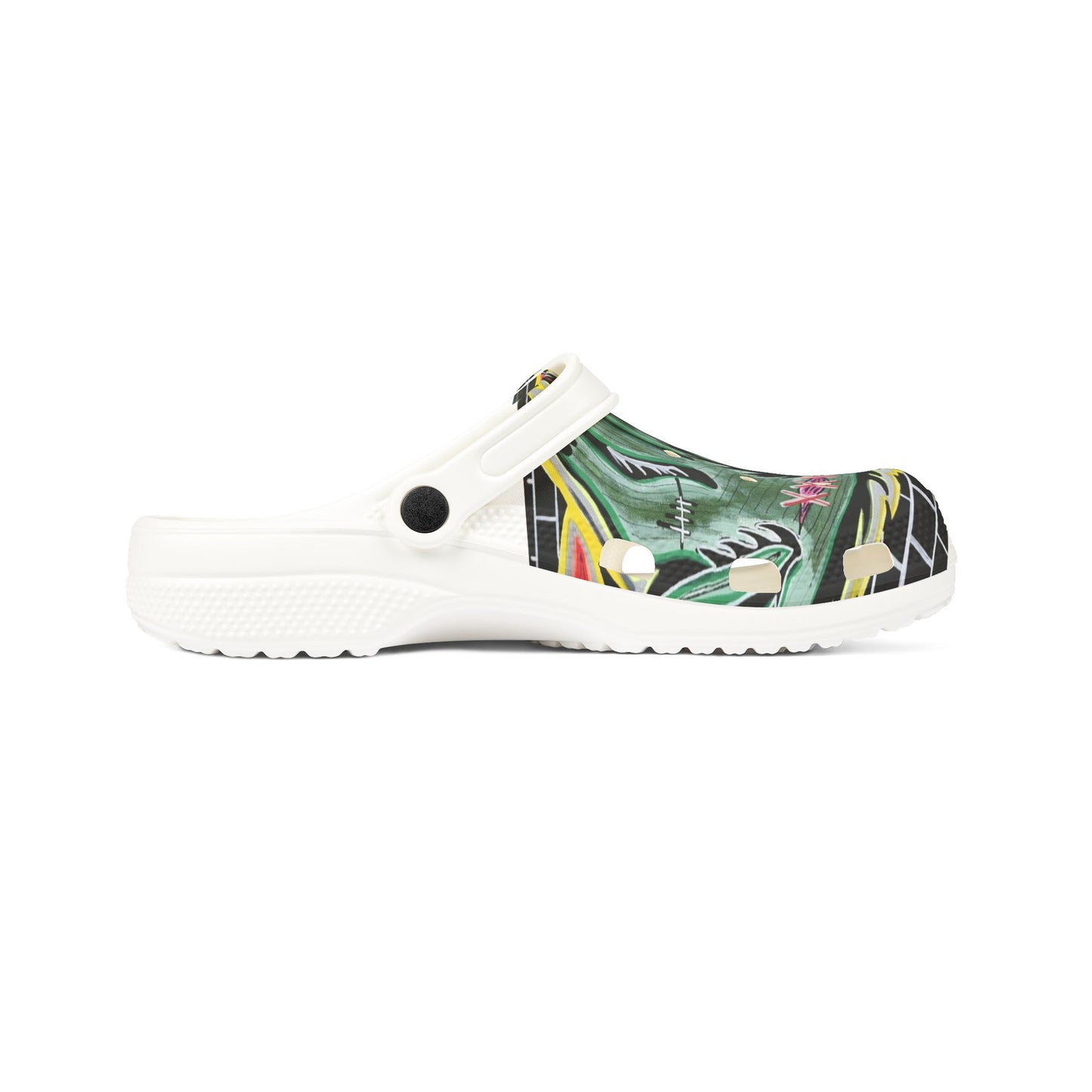 Graphic EVA Foam Clogs — Wild CHUPACABRAS  Monster Street Art Print