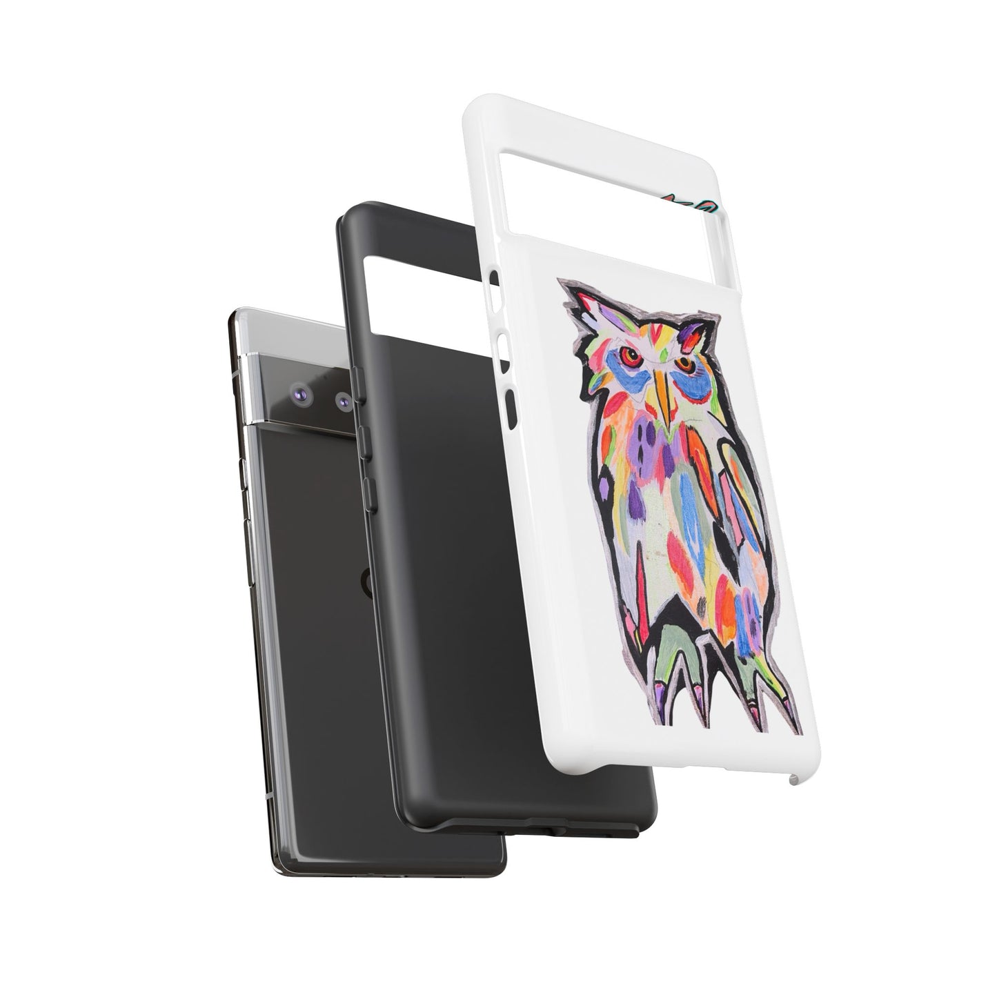 Colorful Owl Phone Case — Artistic Owl Illustration Tough Case