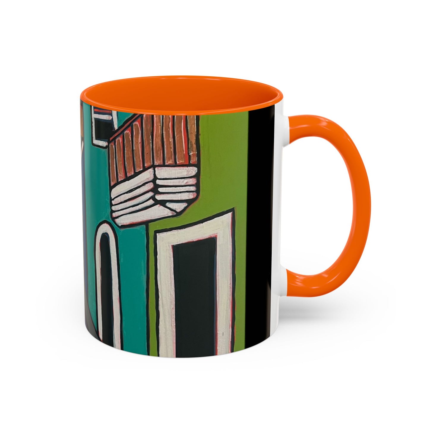 SAN SEBASTIAN2.0 Colorful Canal Houses Accent Coffee Mug — Bright European Street Art Ceramic Mug (11/15oz)