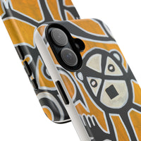 Abstract TAINO  Tribal Art Phone Case – Bold Orange Graphic Protective Cover