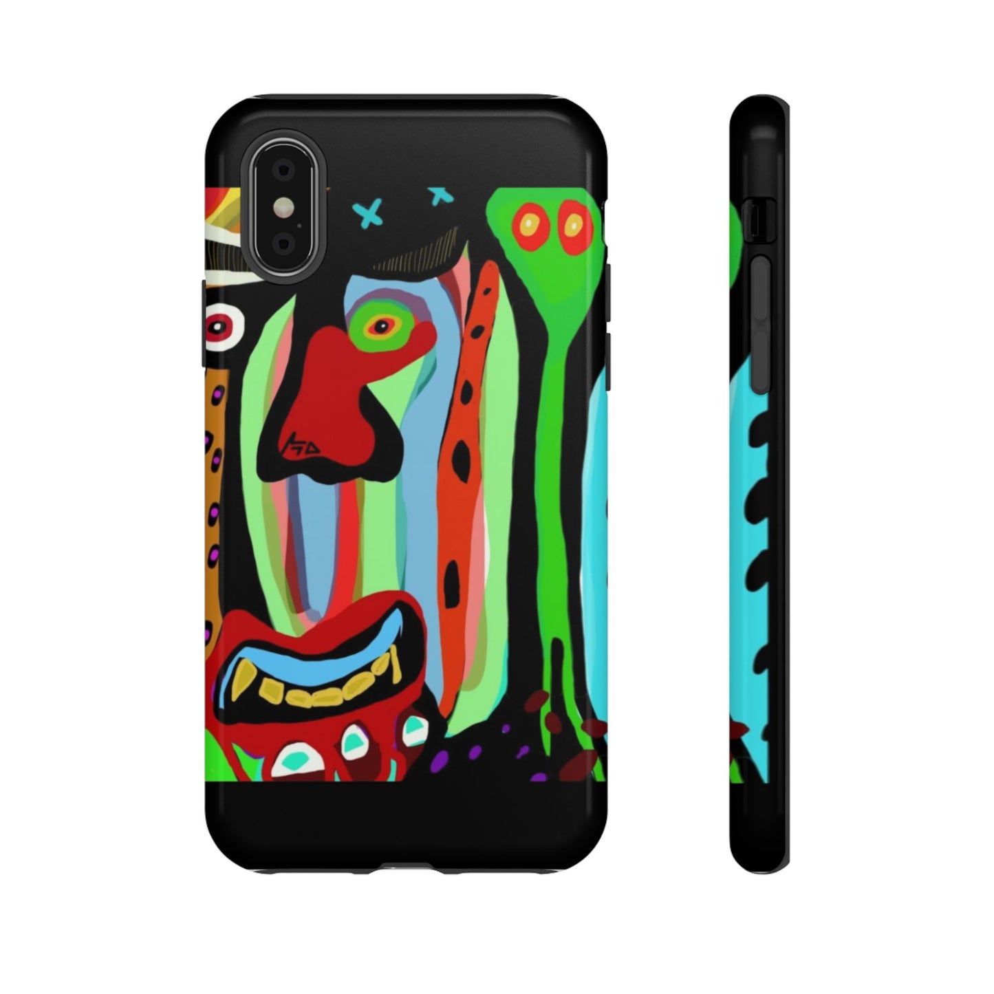 CRAZY.   Tribal Face Phone Case — Colorful Modern Art iPhone Cover
