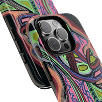 HEART ATTACK Abstract Neon Face Tough Phone Case – Vibrant Art Phone Cover