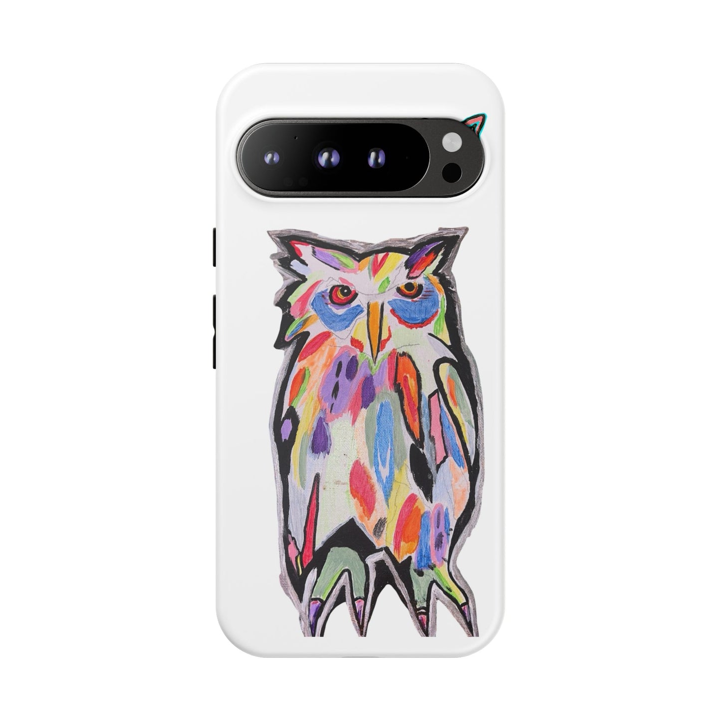 Colorful Owl Phone Case — Artistic Owl Illustration Tough Case