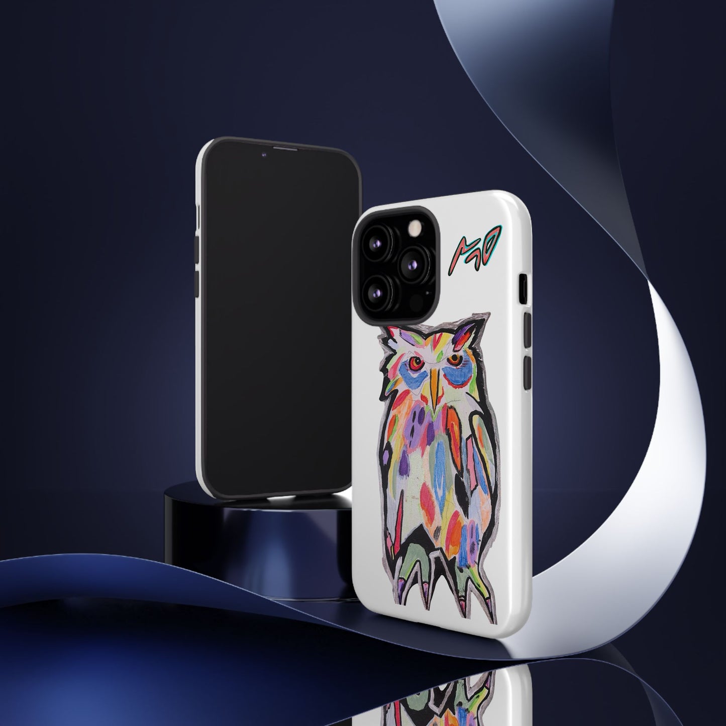 Colorful Owl Phone Case — Artistic Owl Illustration Tough Case