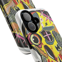 VINCENT.  Skull Riot Phone Case – Colorful Abstract Horror Art Protective Cover