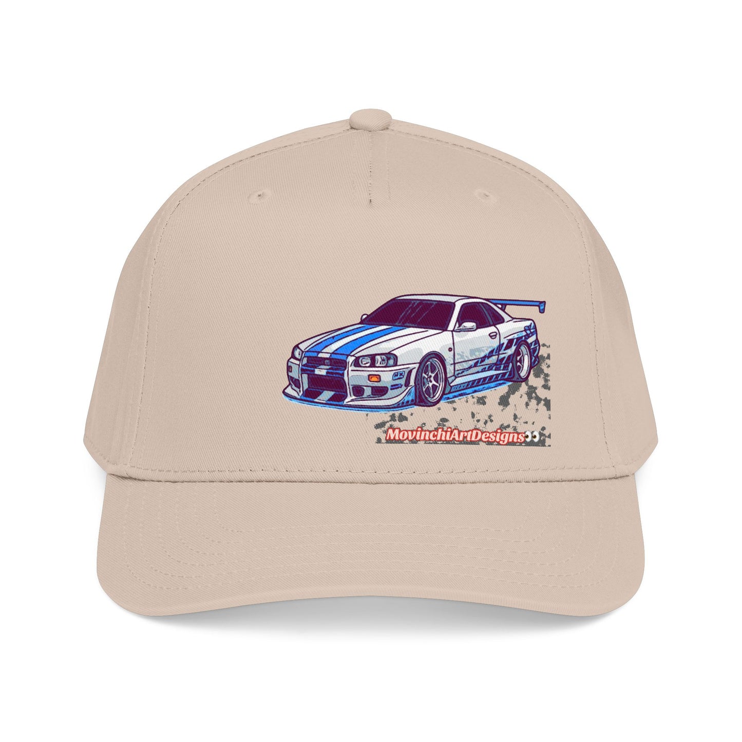 Racing Skyline Embroidered Cap — Vintage GT Sports Car Hat