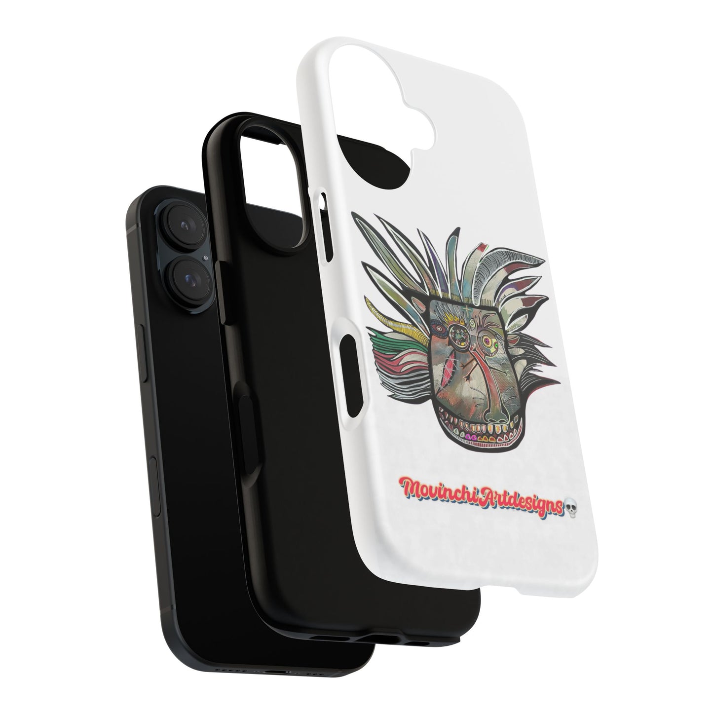 Colorful Tribal Monkey Phone Case — Artistic Totem iPhone Cover