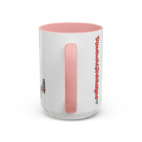 Edgy 3x  Horror Face Accent Coffee Mug (11/15oz) — 'ANAL 3X' Graphic