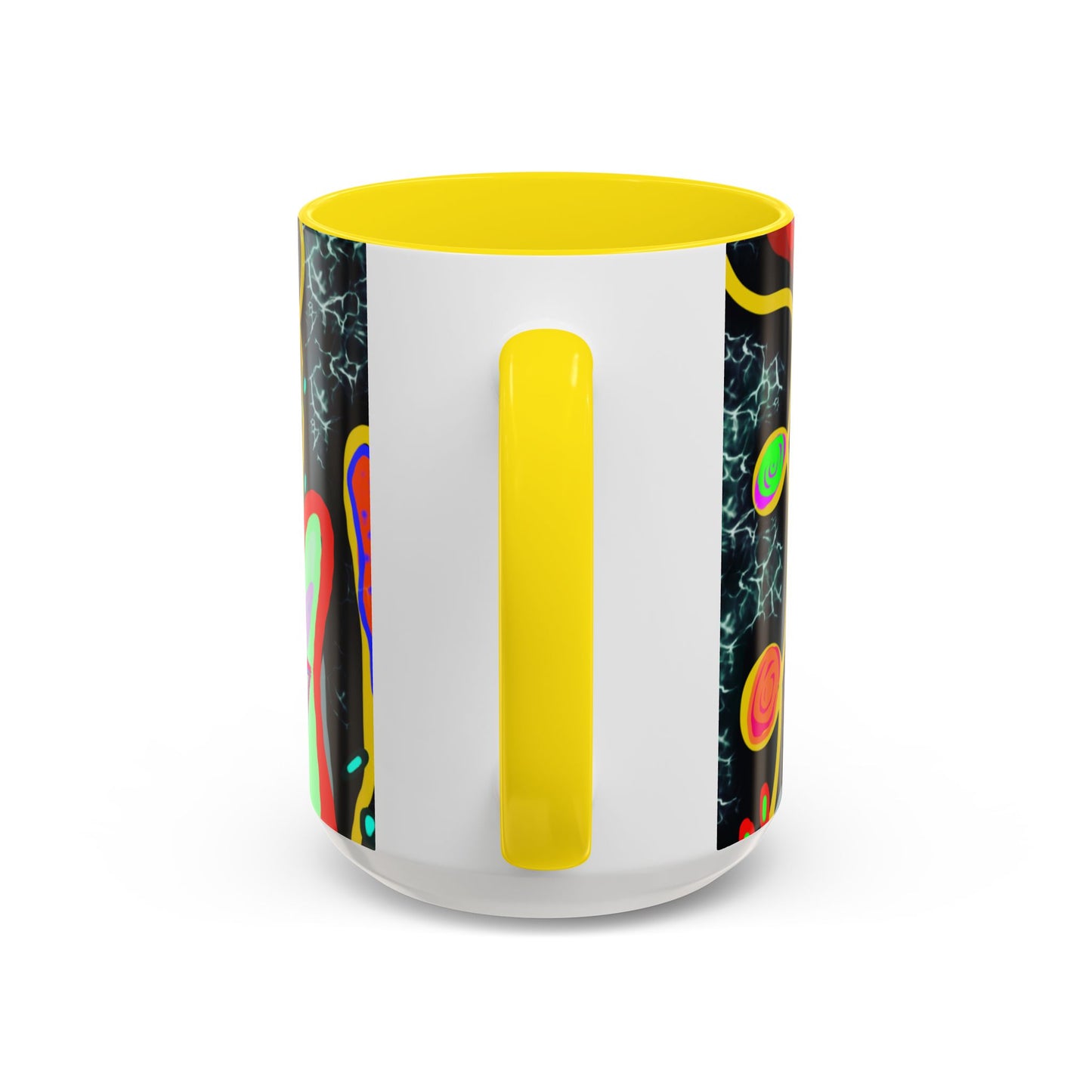 CRAZY2.0  Accent Mug — Colorful Neon Skull Abstract Coffee Cup