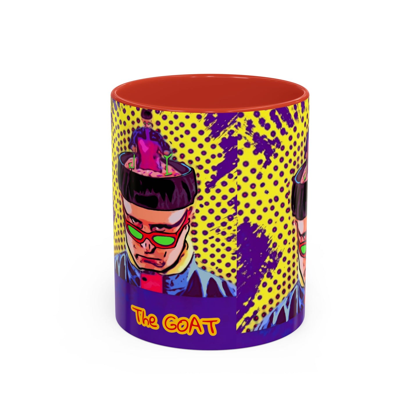 OLIVER TREE"The GOAT" Pop Art Coffee Mug – Colorful Retro Graphic Accent Mug (11/15oz)