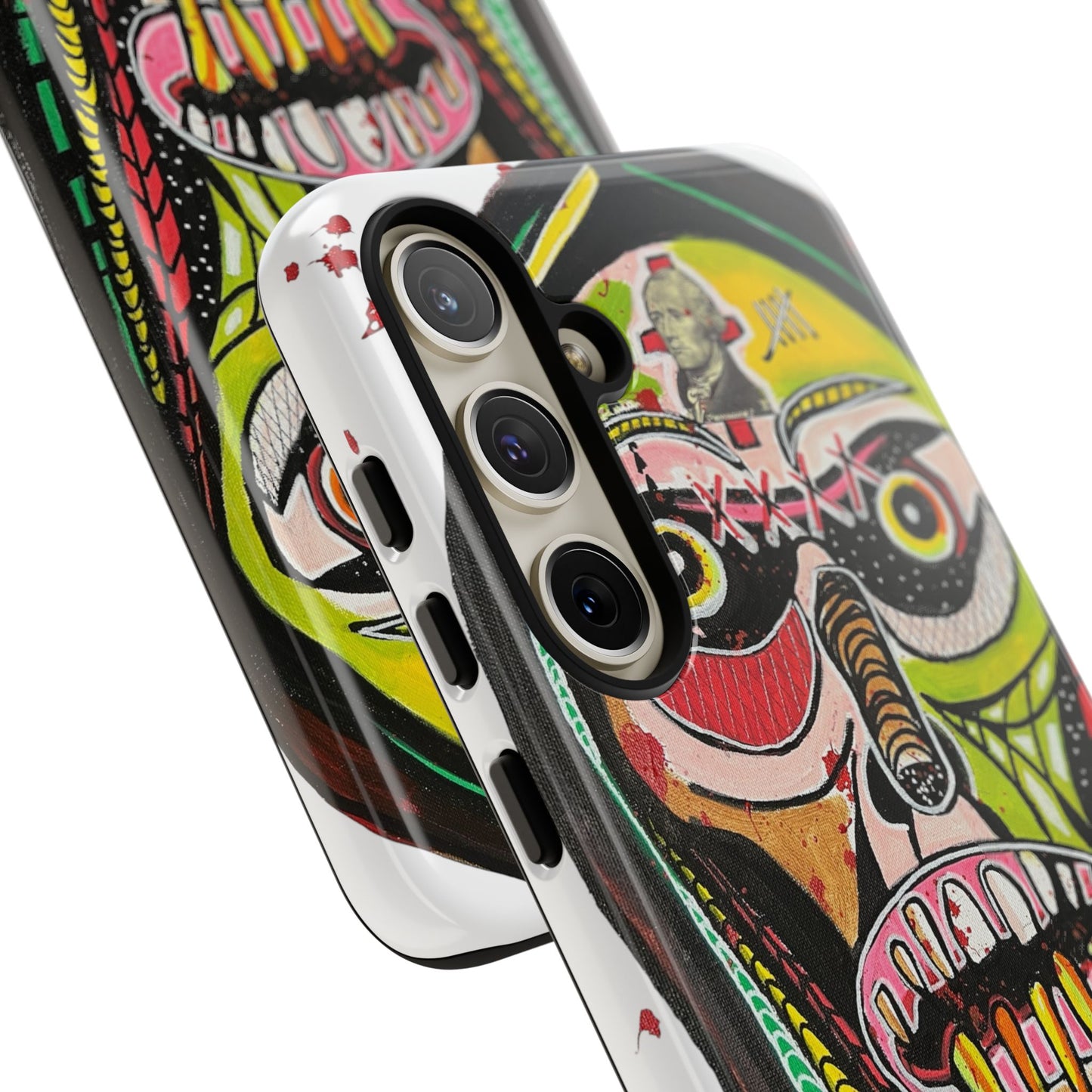KUNTA.  Abstract Tribal Skull Phone Case — Colorful Street Art Protective Cover