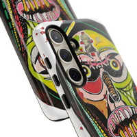 KUNTA.  Abstract Tribal Skull Phone Case — Colorful Street Art Protective Cover