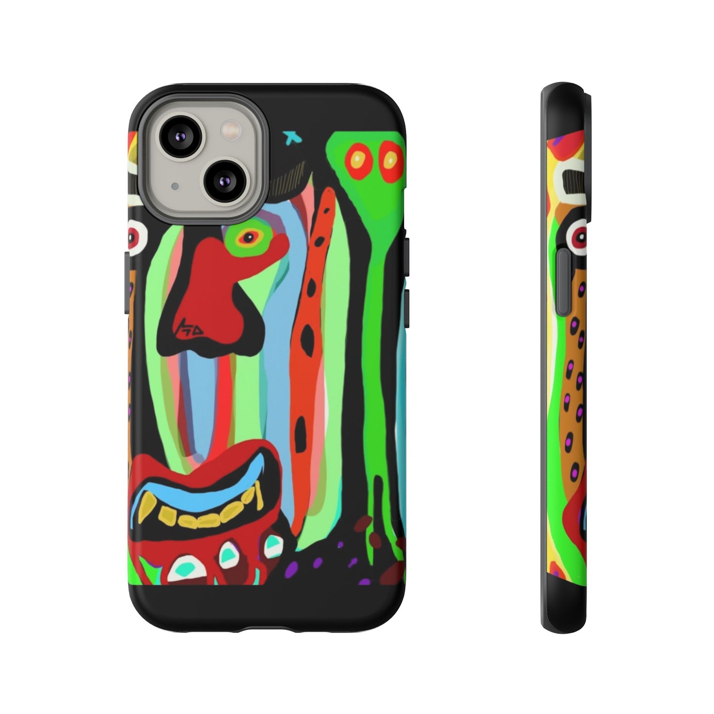 CRAZY.   Tribal Face Phone Case — Colorful Modern Art iPhone Cover