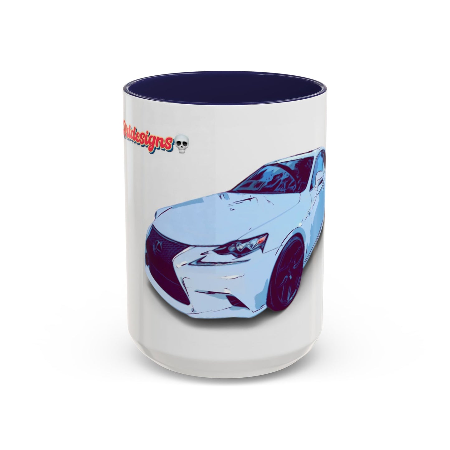IS300 Car Lover Accent Coffee Mug – White Sports Sedan Design (11oz & 15oz)