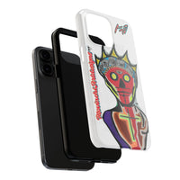 Artistic Crown KING GRAY  Skull Tough Phone Case — Colorful Abstract Guardian Design