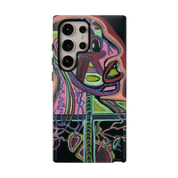 HEART ATTACK Abstract Neon Face Tough Phone Case – Vibrant Art Phone Cover
