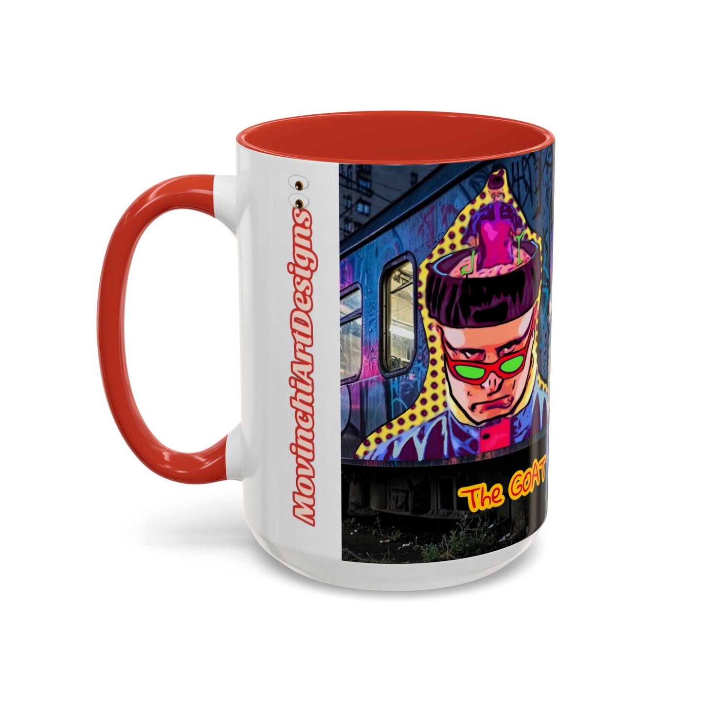 OLIVER TREE "The Goat"Urban Graffiti Coffee Mug — Colorful Retro Subway Art
