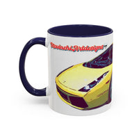 GALLARDO.  Sports Car Coffee Mug — Yellow Supercar Accent Mug (11/15oz)