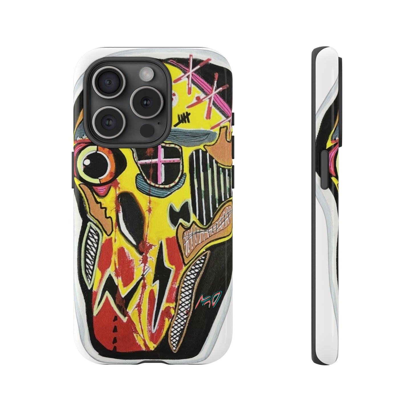 VINCENT.  Skull Riot Phone Case – Colorful Abstract Horror Art Protective Cover