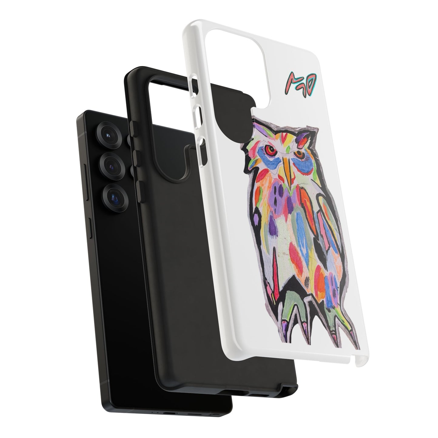 Colorful Owl Phone Case — Artistic Owl Illustration Tough Case