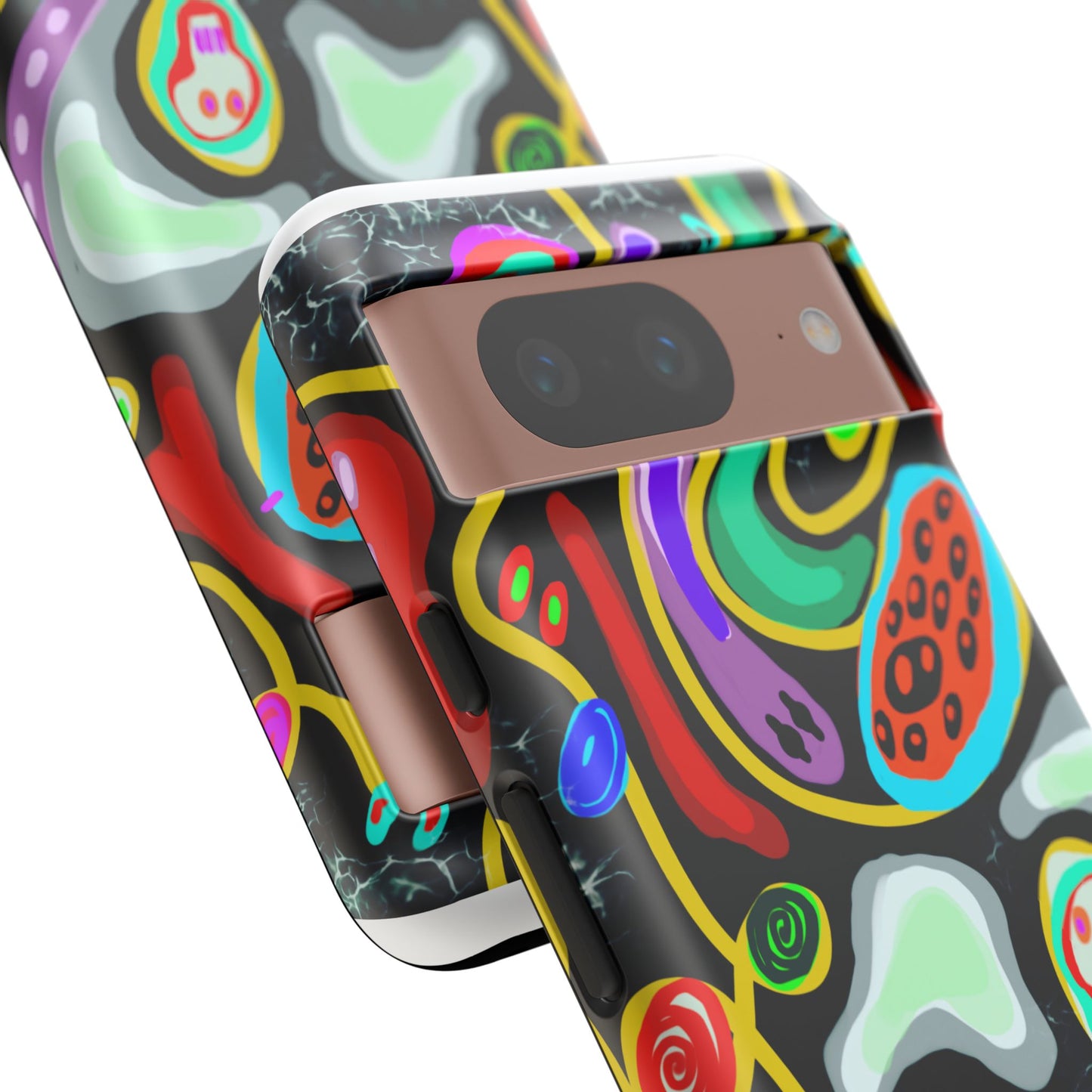 CRAZY4  Abstract Neon Skull Phone Case — Colorful Psychedelic Protective Cover