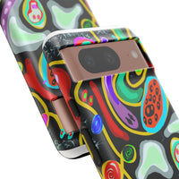 CRAZY4  Abstract Neon Skull Phone Case — Colorful Psychedelic Protective Cover
