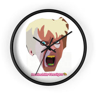 KAREN.  Screaming Face Wall Clock — Bold Pop Art Horror Home Decor