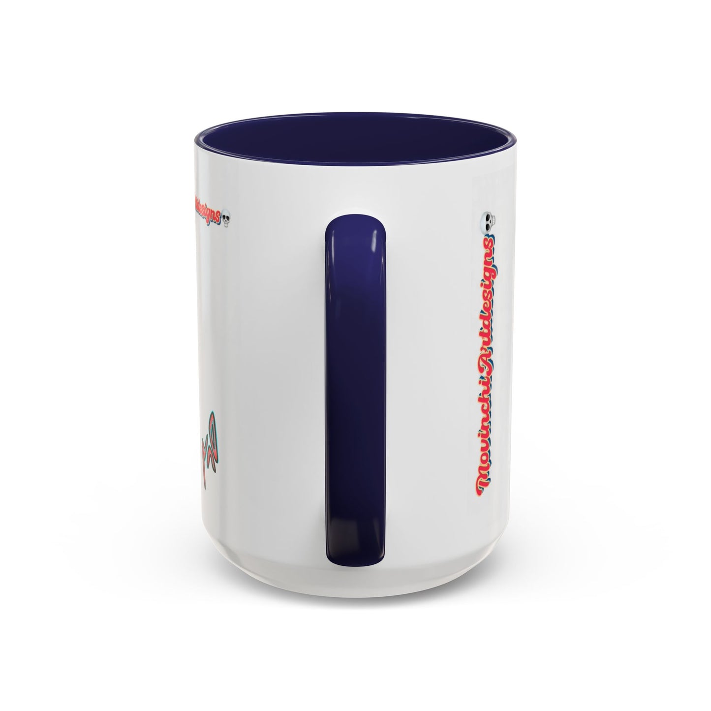 Surreal VINCENT Tribal Warrior Accent Coffee Mug — Colorful Skull Art 11/15oz