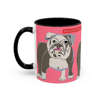 Bulldog Accent Coffee Mug — Cute Pink Dog Lover Mug (11/15oz)