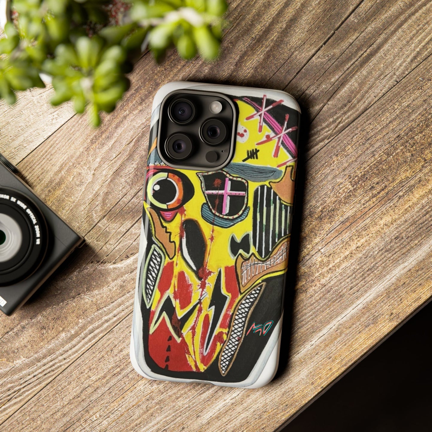 VINCENT.  Skull Riot Phone Case – Colorful Abstract Horror Art Protective Cover
